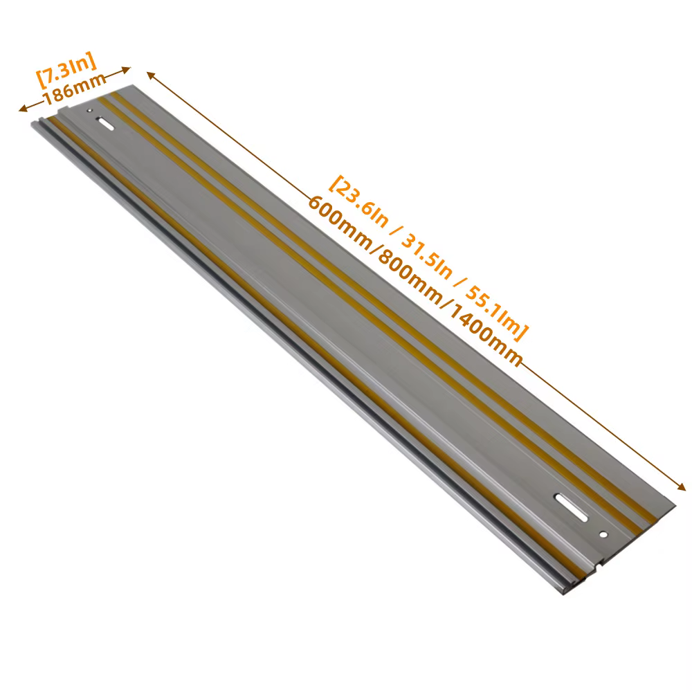 Rail de guidage de scie sur chenilles de 55 pouces pour scies