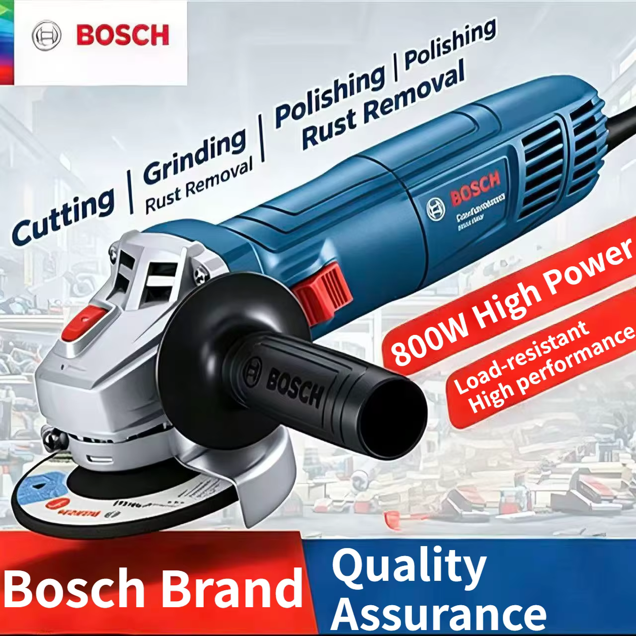  Meuleuse d'angle BOSCH GWS 800 | 800W 12000RPM | Disque de 100 mm | Pour la découpe et le meulage du métal/du pierre