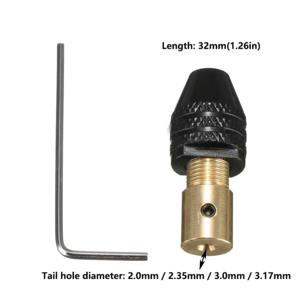 Mandrin de meuleuse électrique Durable 0.3-3.4mm, petit mandrin de perceuse électrique universel, outil de mandrin, pince de foret multifonction
