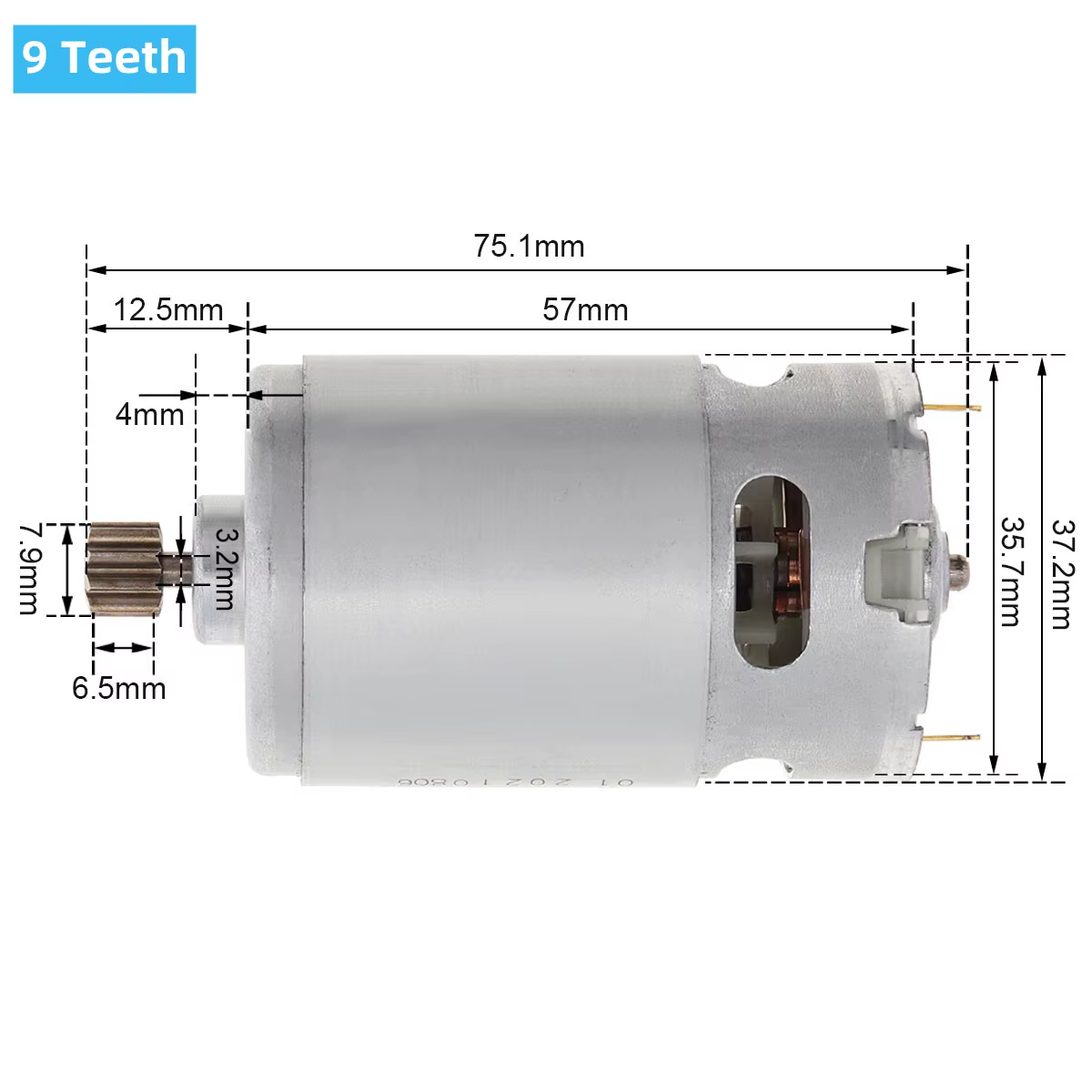 Moteurs RS550 DC 10.8V/12V/14.4V/16.8V/18V/21V/25V