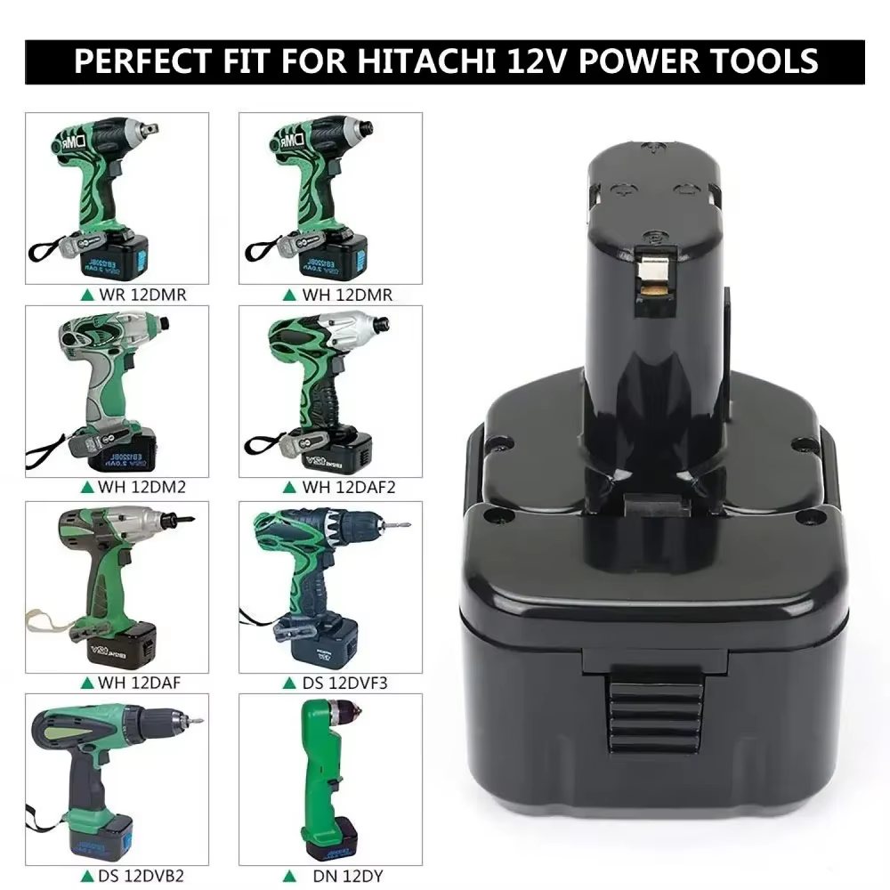 Batterie rechargeable 12V 3500mAh pour Hitachi EB1212S