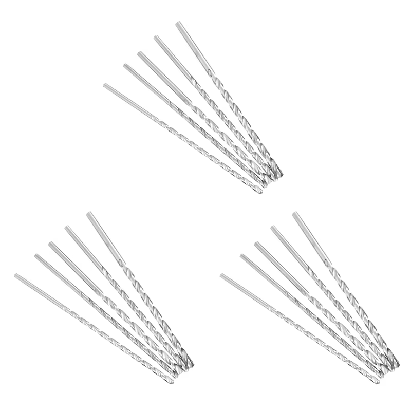 15Pcs Extra Long 150Mm HSS foret hélicoïdal 2Mm 3Mm 3.5Mm 4Mm 5Mm tige droite tarière bois métal outils de forage