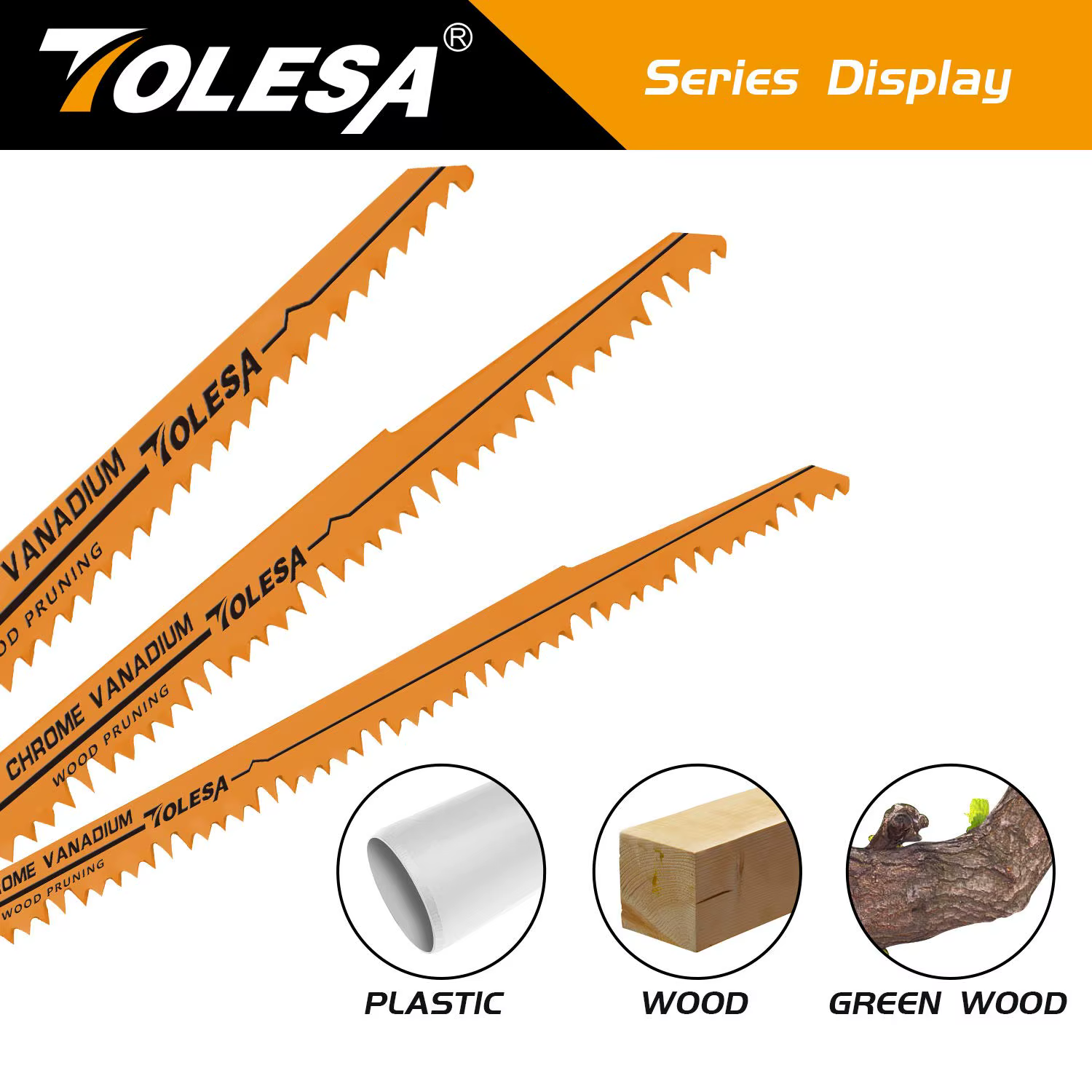 TOLESA 5 pièces 5/6TPI lames de scie alternative pour l'élagage du bois pour la coupe de tuyaux