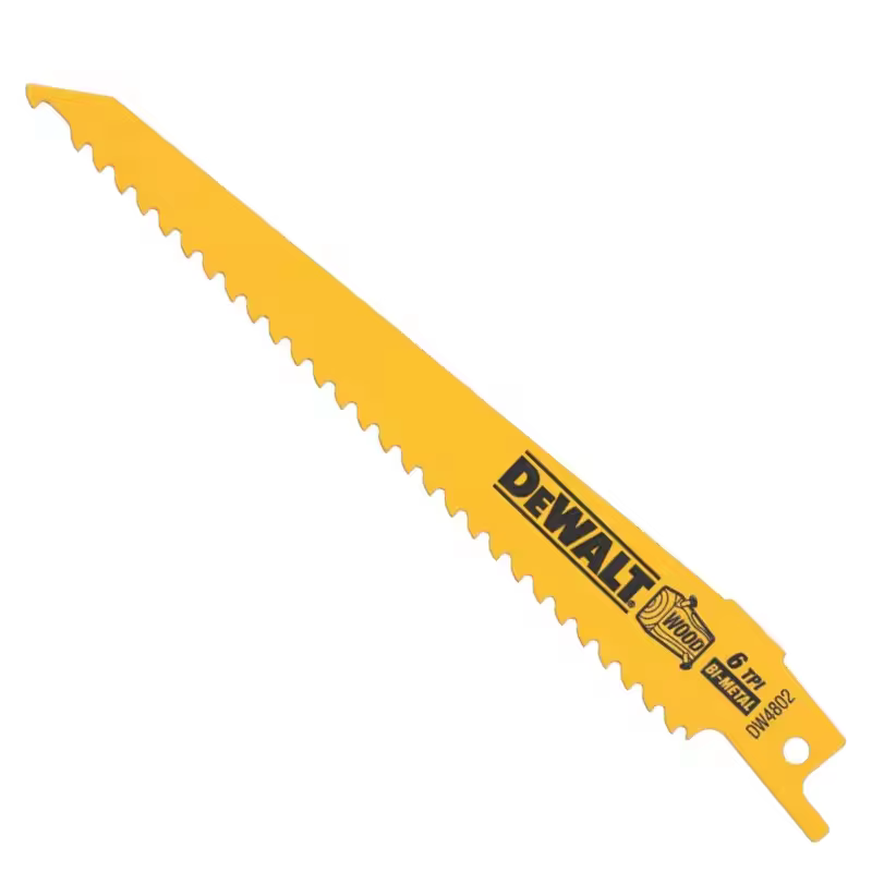 DEWALT DW4802 lames de scie alternative 6 pouces coupe du bois bi-métal cône arrière 5 pièces