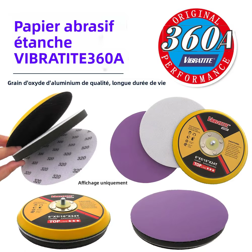 Disques de ponçage 6 pouces crochet et boucle 60-10000 grain papier de verre 150 mm pour ponceuse orbitale aléatoire travail du bois automobile métal voiture