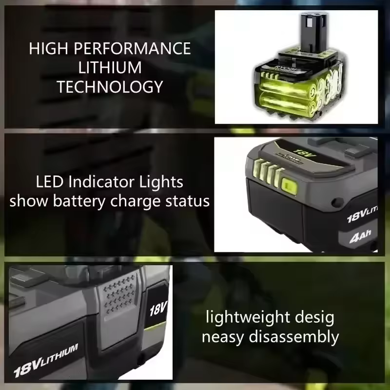Batterie lithium-ion haute capacité RYOBI ONE+ 18V 8.0Ah pour outils