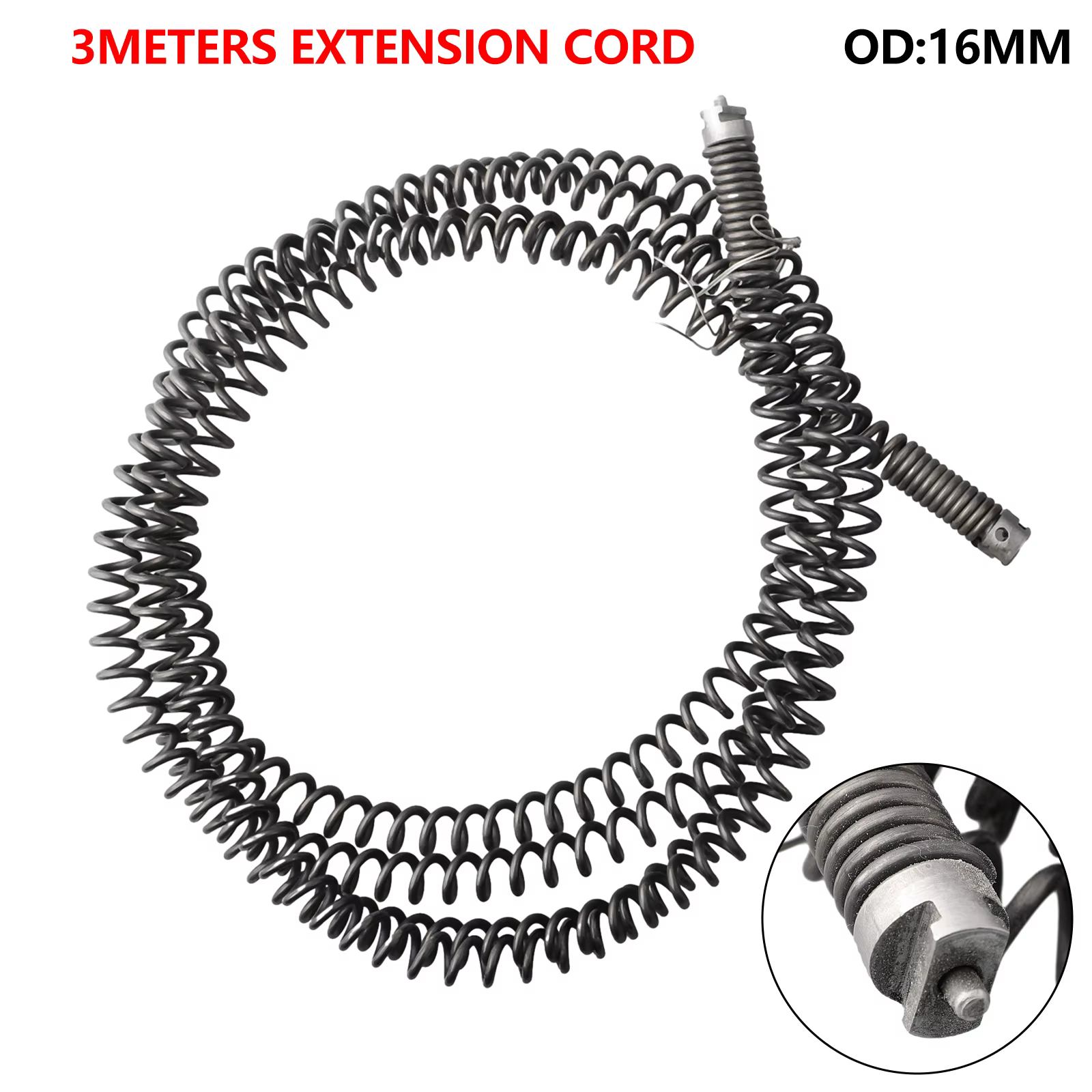 Perceuse électrique de 5/8/10 mètres, nettoyeur d'évier à ressort, outil de dragage d'égout, outil de dragage de tuyaux de plomberie de salle de bains, 1 pièce