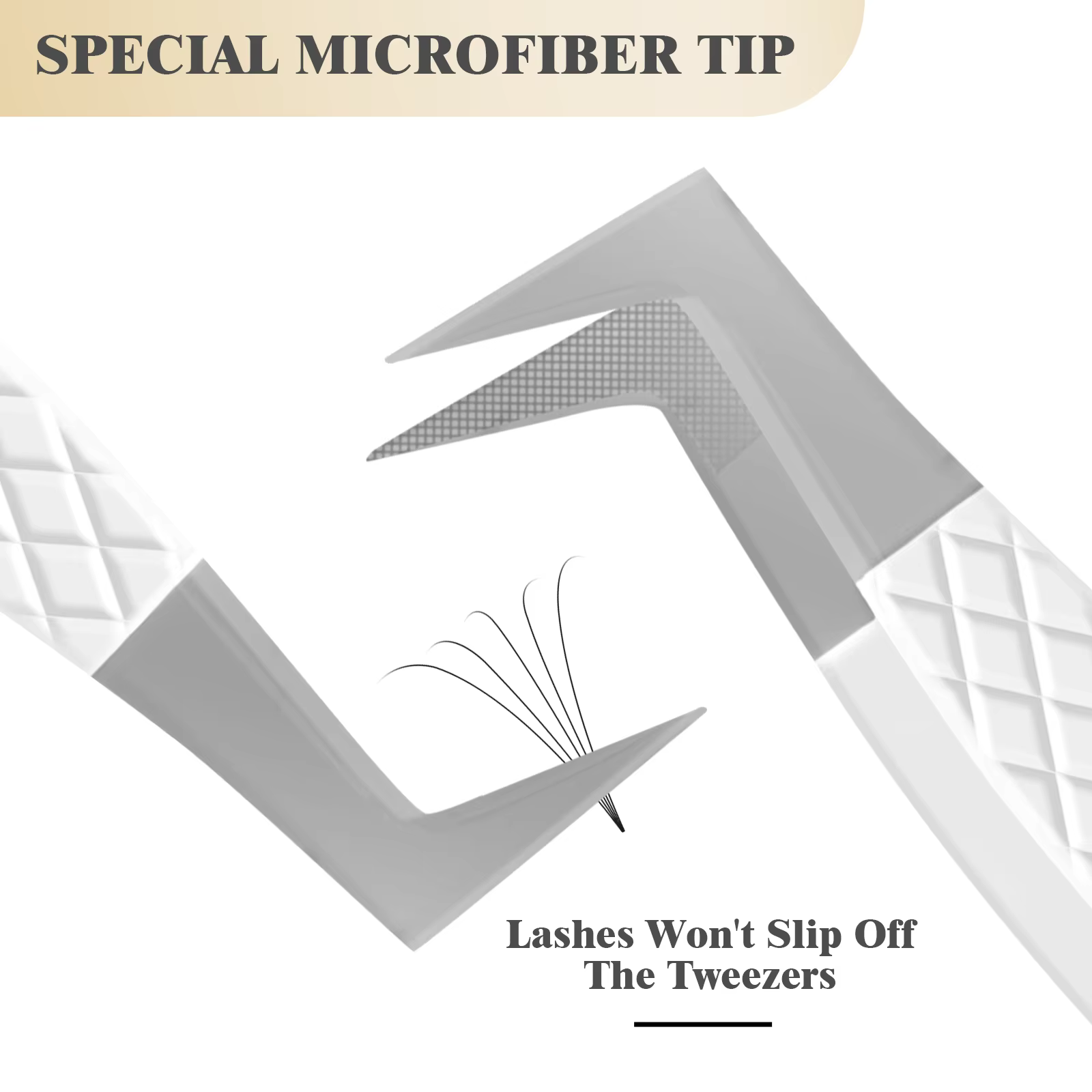 Pincettes pour Extensions de cils, avec pointes en fibres, pour artistes de cils, haute précision, antistatiques, super dures, outils de maquillage, Logo personnalisé
