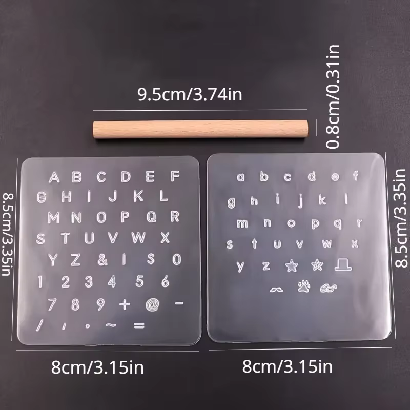 Outil d'estampage d'impression en cuir, poinçon de lettrage en cuir, outil d'impression de maroquinerie translucide, moule en cuivre de type mobile, 1 ensemble
