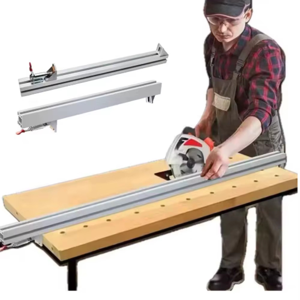 Système de rail de guidage pour scie circulaire électrique 60/100/120cm/135cm/150cm