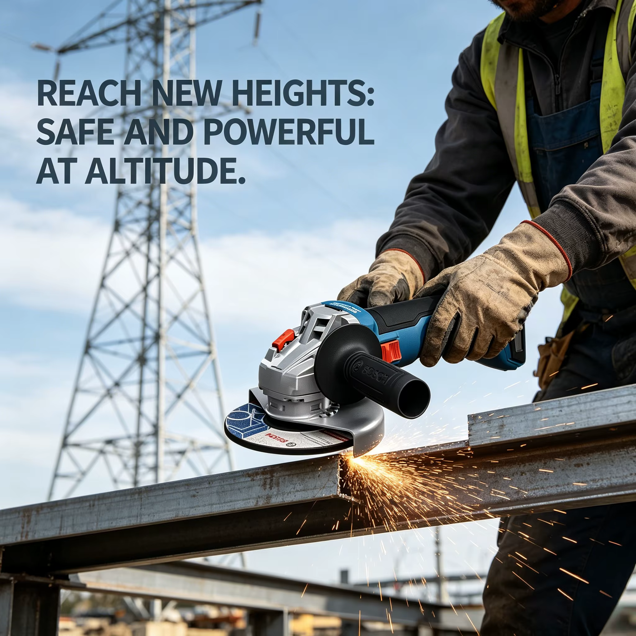 Meuleuse d'angle professionnelle Bosch GWS 18V-8, sortie stable pour la découpe quotidienne du métal et les travaux réguliers de polissage de surface