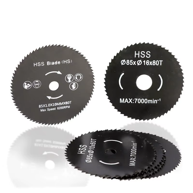 Diamètre 85mm 60 dents HSS lame de scie circulaire disques de roue pour la coupe du bois disque