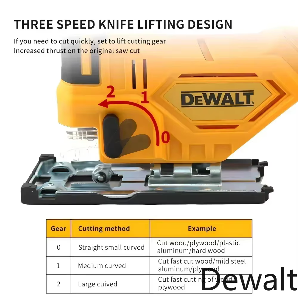 Scie sauteuse sans fil Dewalt 20V 2700 tr/min