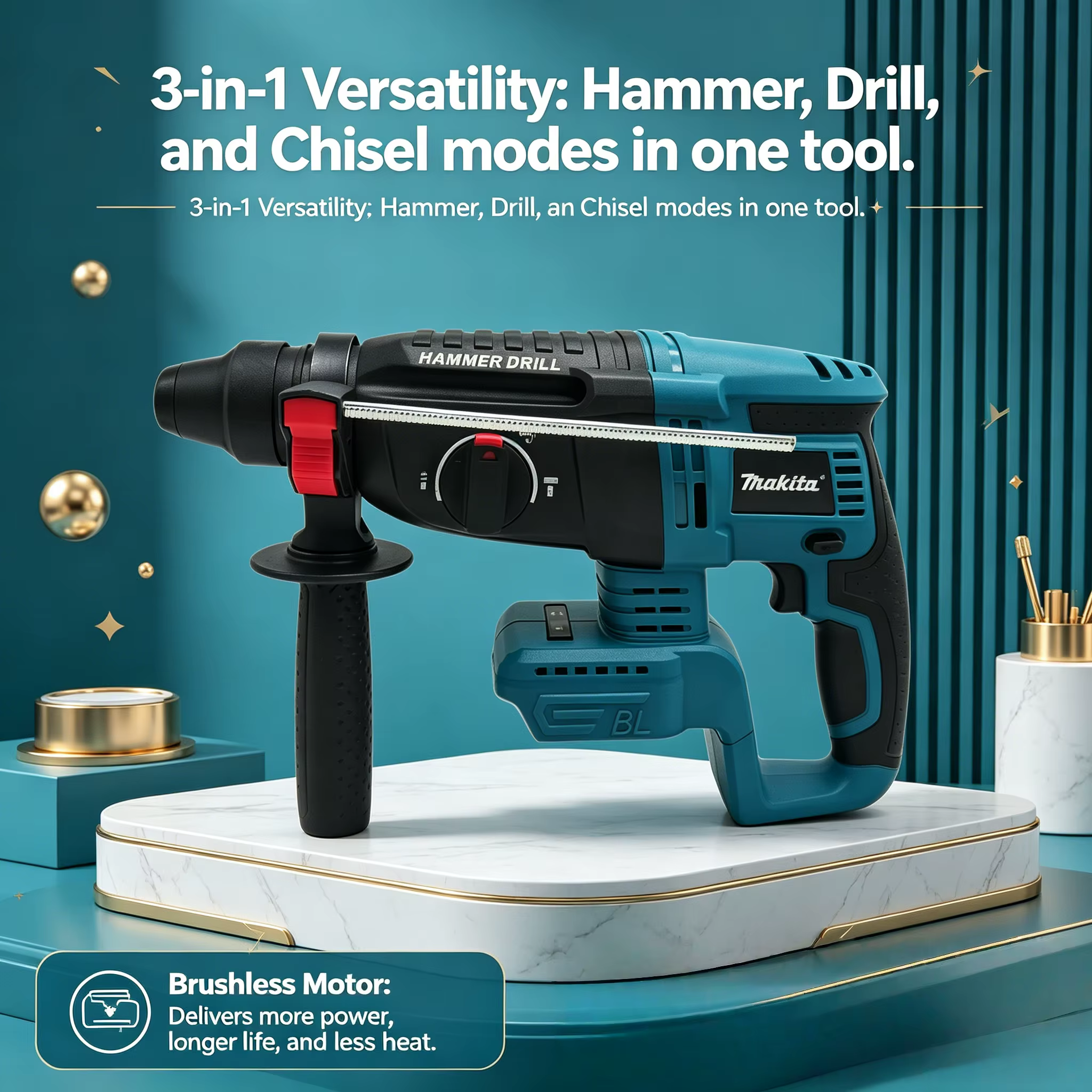 Makita Original 18V 26MM Perceuse à percussion sans balais