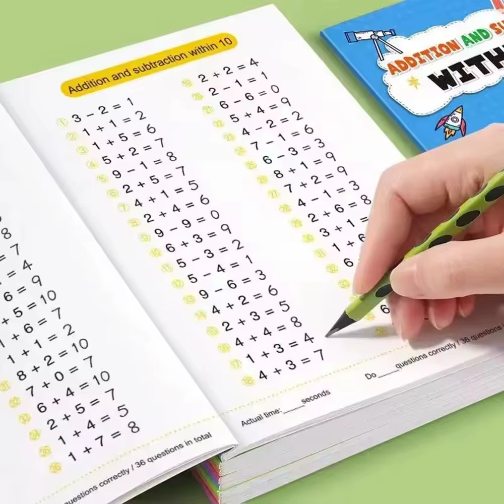 1 livre d'exercices d'arithmétique d'addition et de soustraction pour enfants, calcul rapide, formation en mathématiques, livres d'arithmétique 10-100