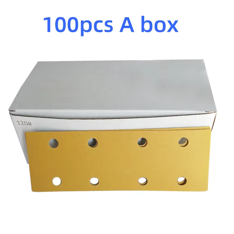 Papier de verre abrasif 70x198mm carré 8 trous bande Abrasive sans poussière antiadhésive grain 80-400 gommage utilisé