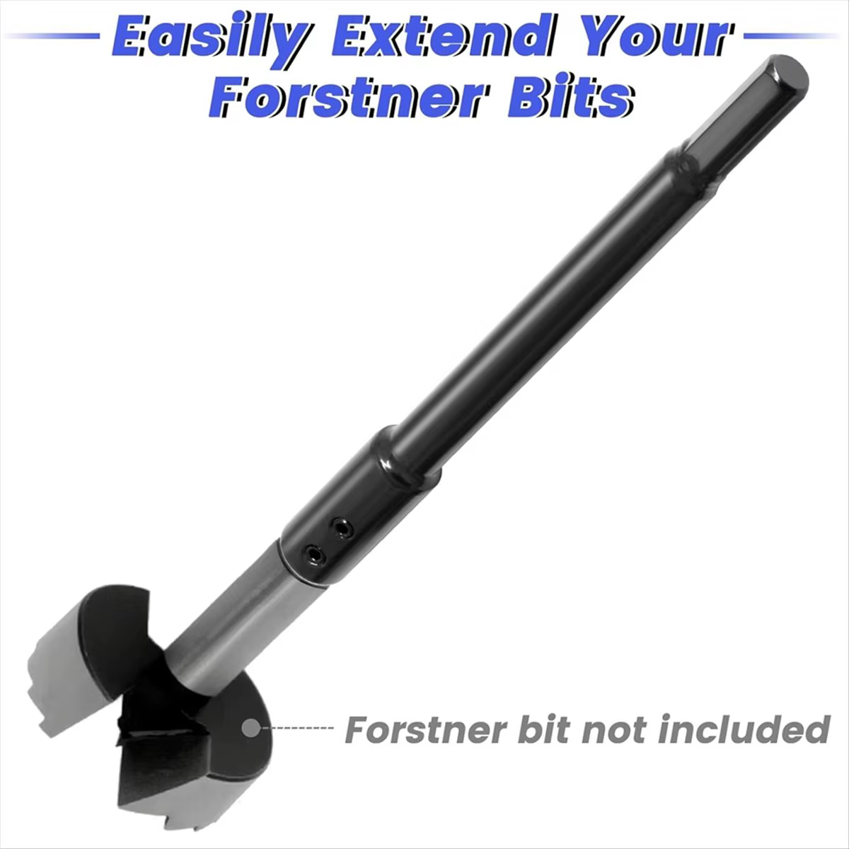 Extension fiable de 7 "et 10" pour embouts Forstner d'extension de foret de 3/8" pour ajouter de plus de 5-3/4 à 8-3/4 pouces de profondeur de forage