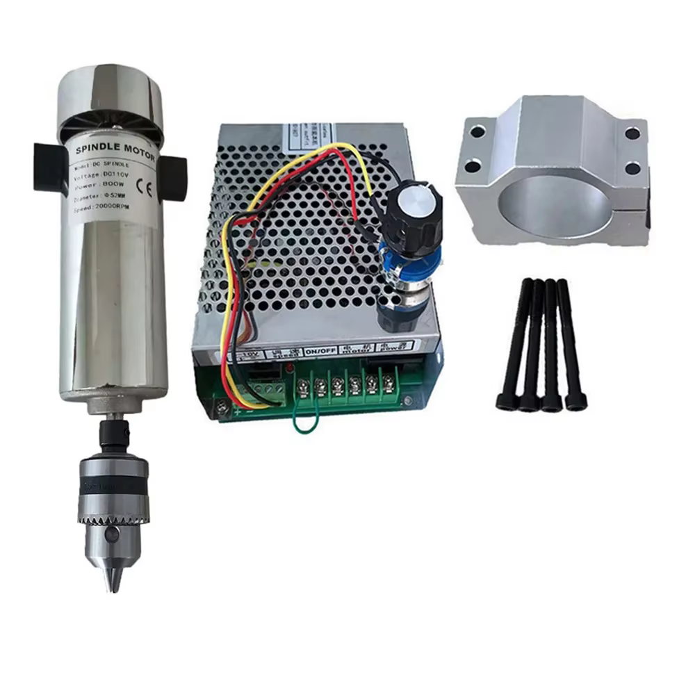 Kit de moteur de broche CNC 800W refroidi par Air DC110V 20000 tr/min ER16, alimentation de moteur de broche, régulateur de vitesse pour routeur CNC