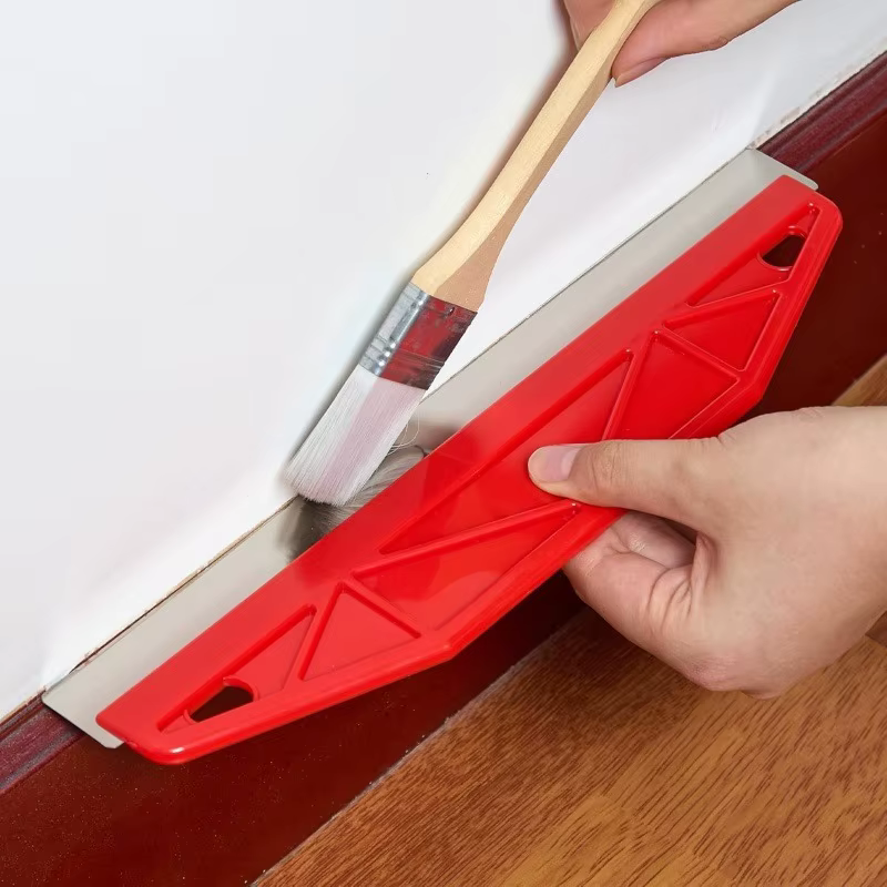 Bordureur de peinture jaune robuste de 12 pouces avec poignée ergonomique et outil