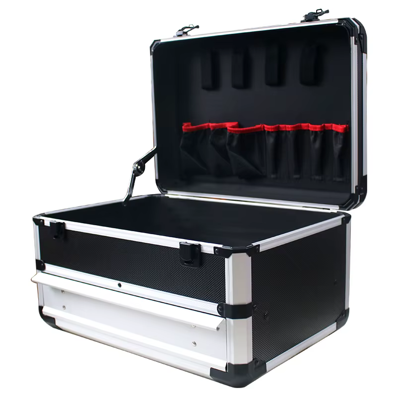 Boîte à outils en aluminium avec tiroirs