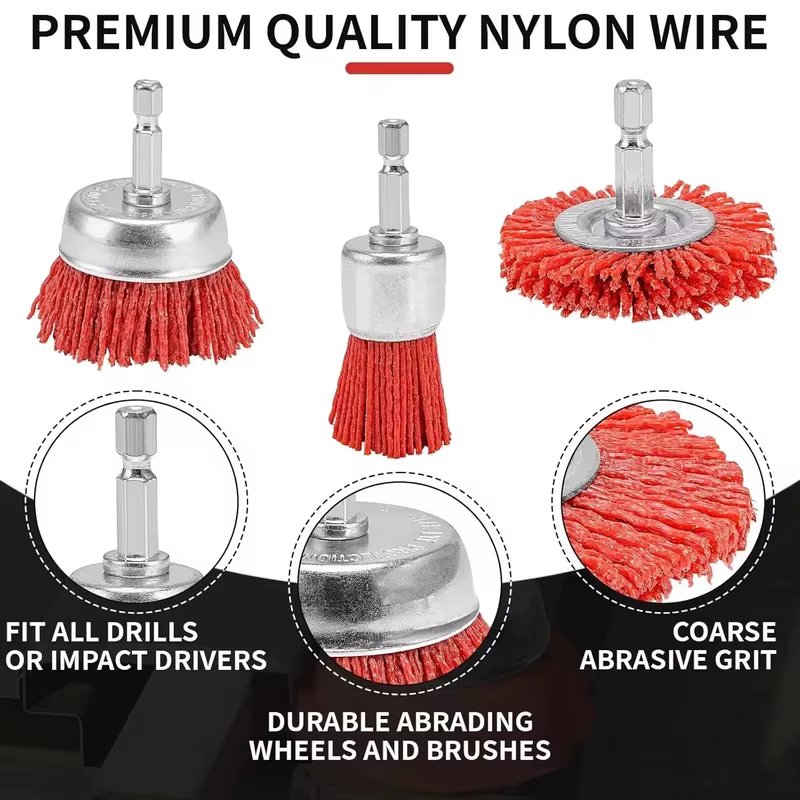 Brosse en nylon abrasive à fil