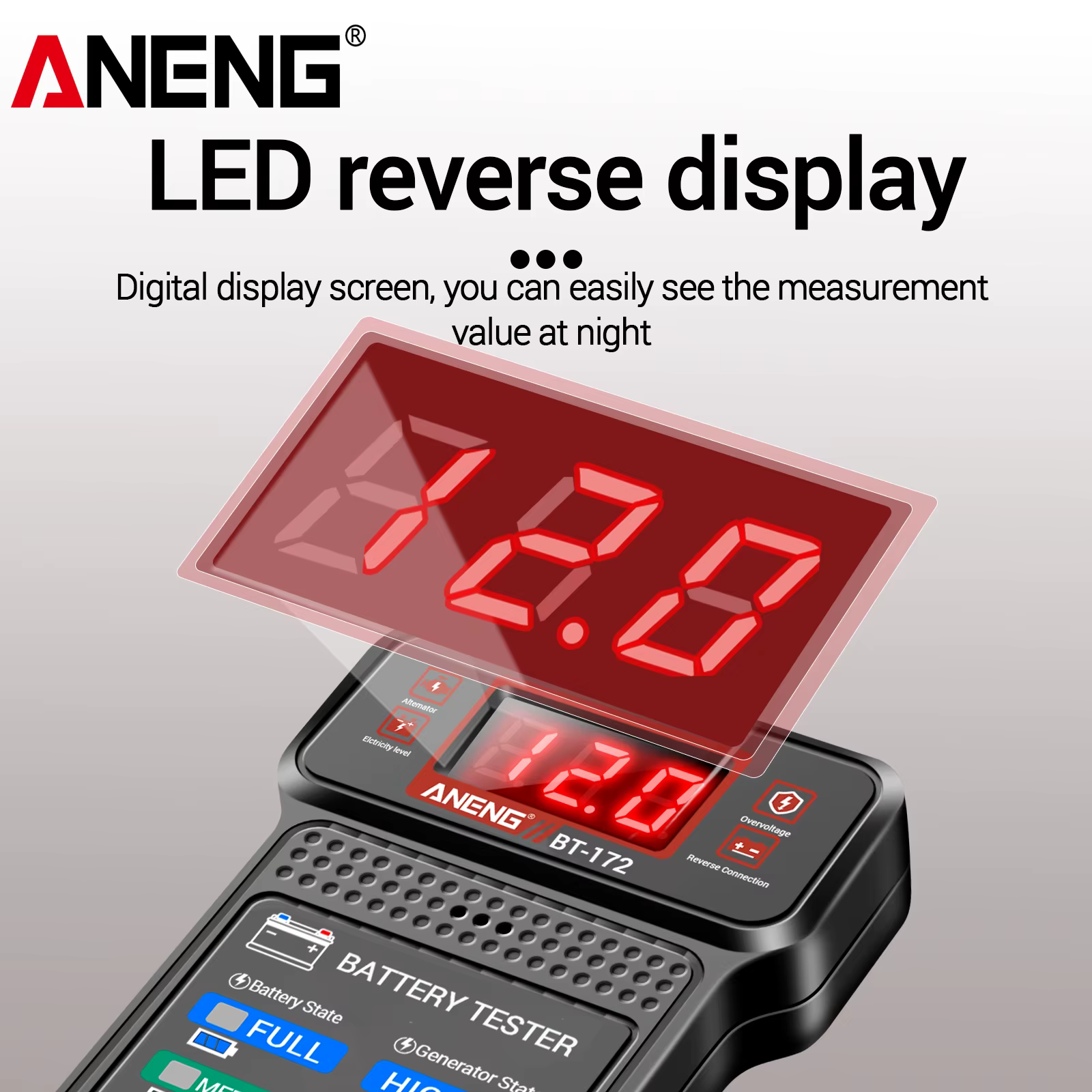 ANENG – testeur de batterie de voiture BT-172
