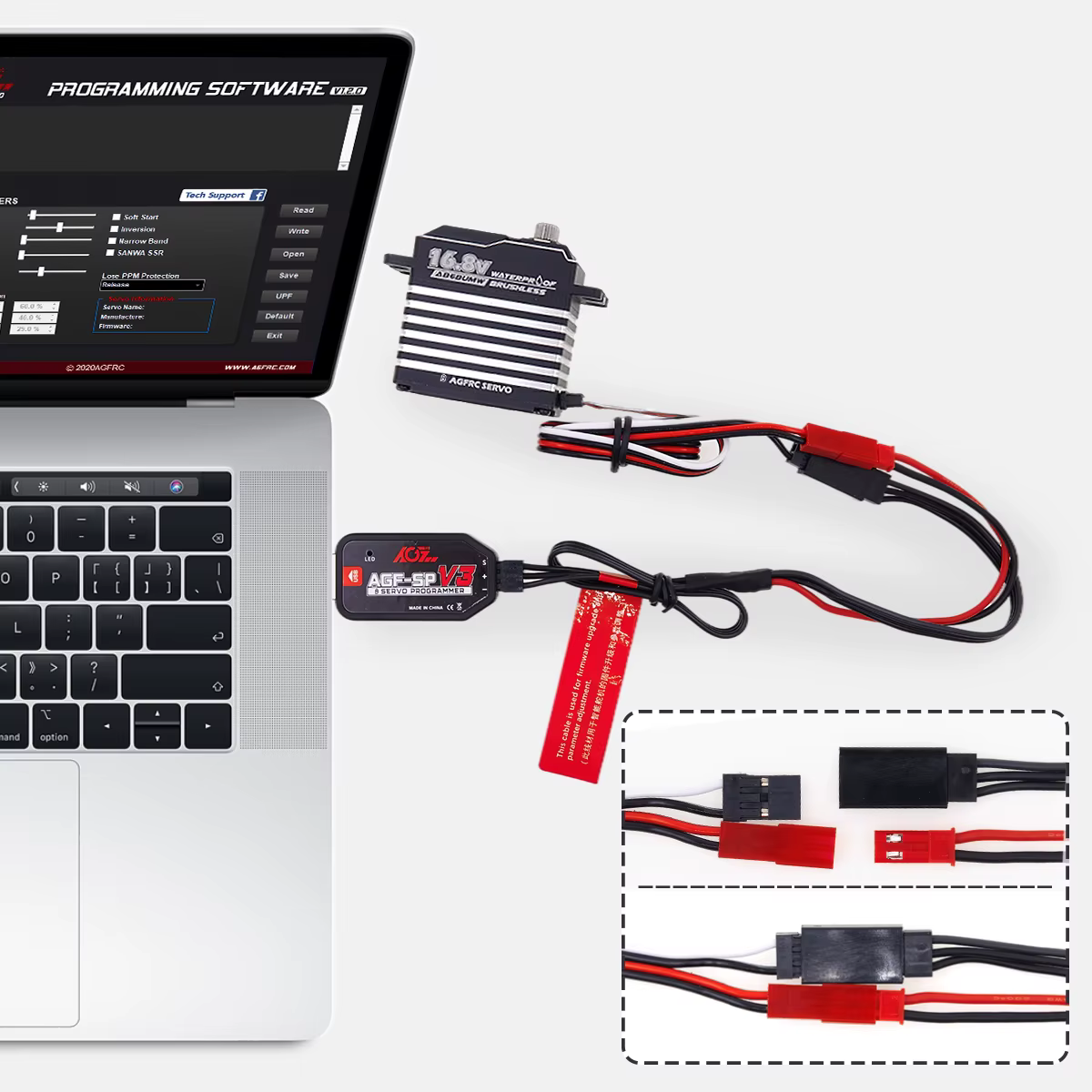 AGFrc nouvelle Version AGF-SP V3 Type Plug and Play carte de programme USB utilisée pour ajuster pour le servo