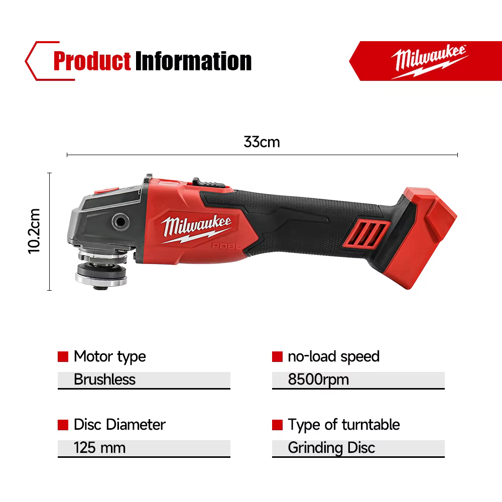Meuleuse d'angle sans fil Milwaukee M18 125 mm