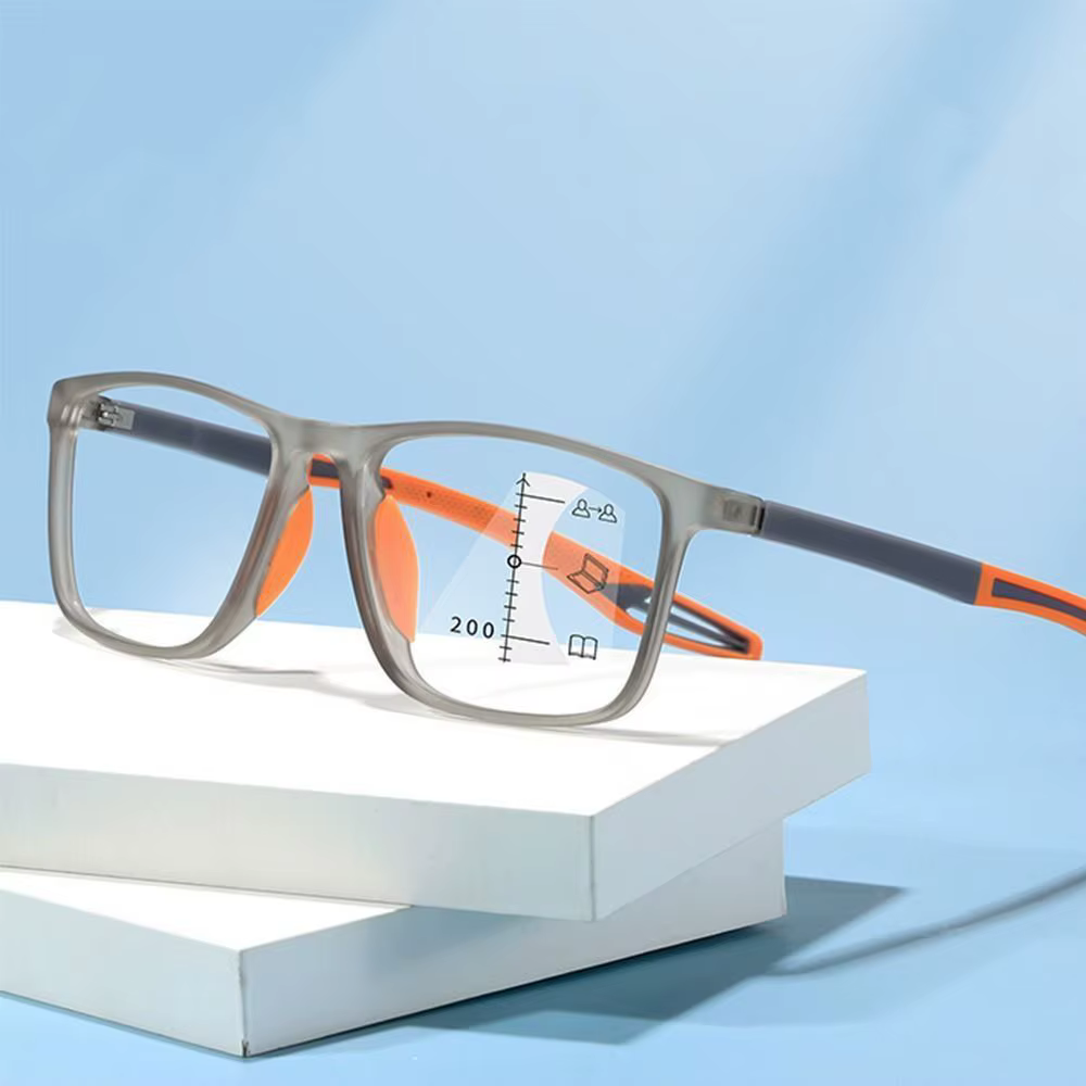 Lunettes de lecture progressives multifocales souples TR90, Anti-lumière bleue, pour hommes et femmes, à grande monture, pour la vue de loin ﻿