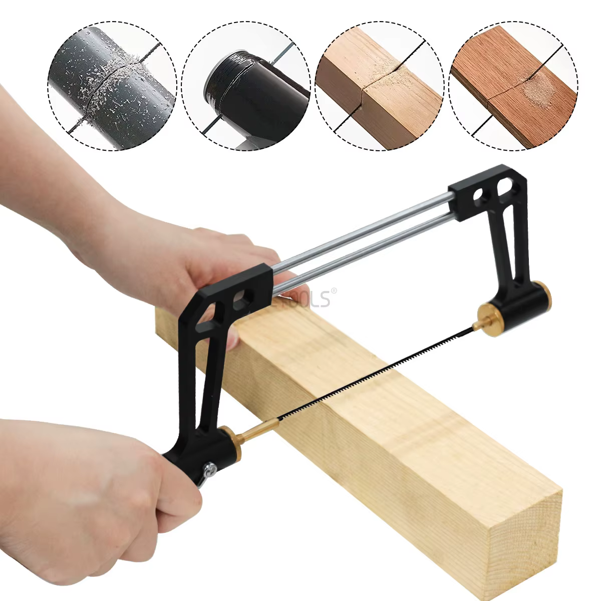 Scie à fil manuelle en aluminium, poignée hexagonale/ronde réglable, outils de coupe DIY pour le travail du bois, l'artisanat et la bijouterie