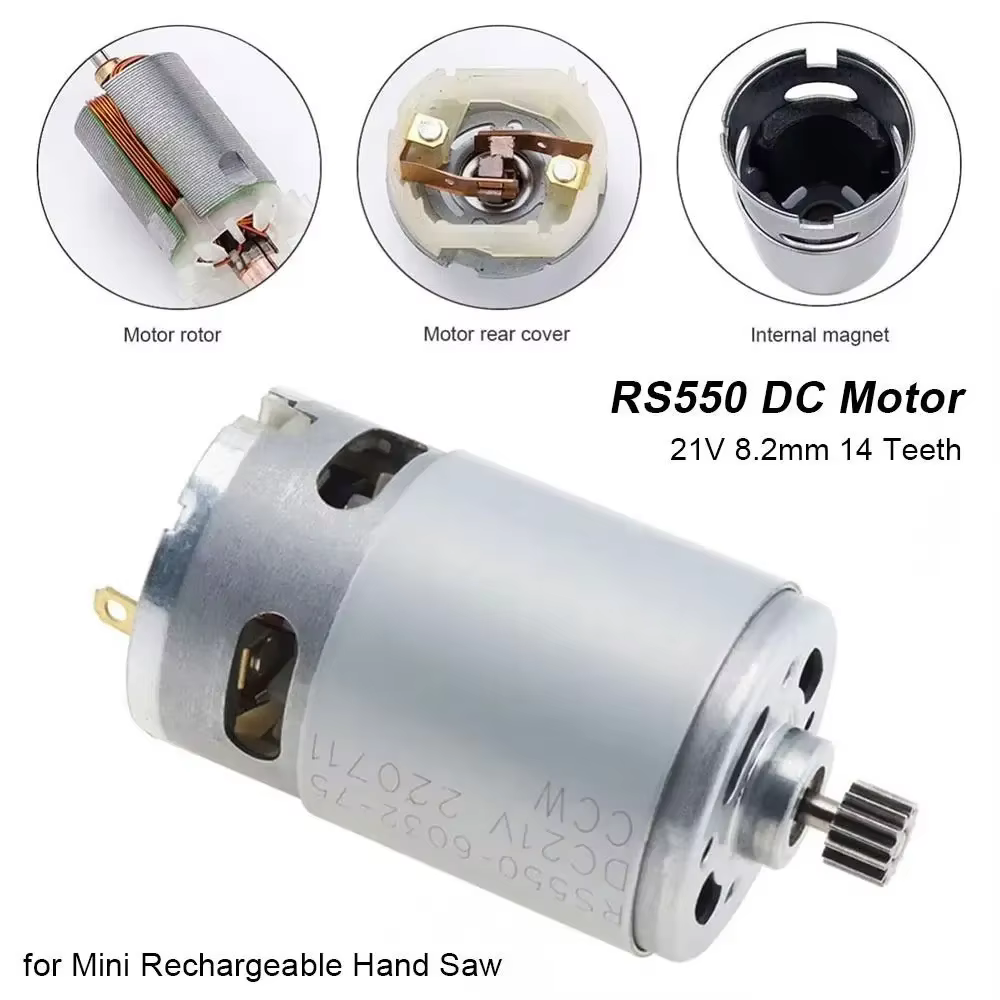 1 pièces nouveau moteur 21V RS550 DC 14 dents 8.2mm