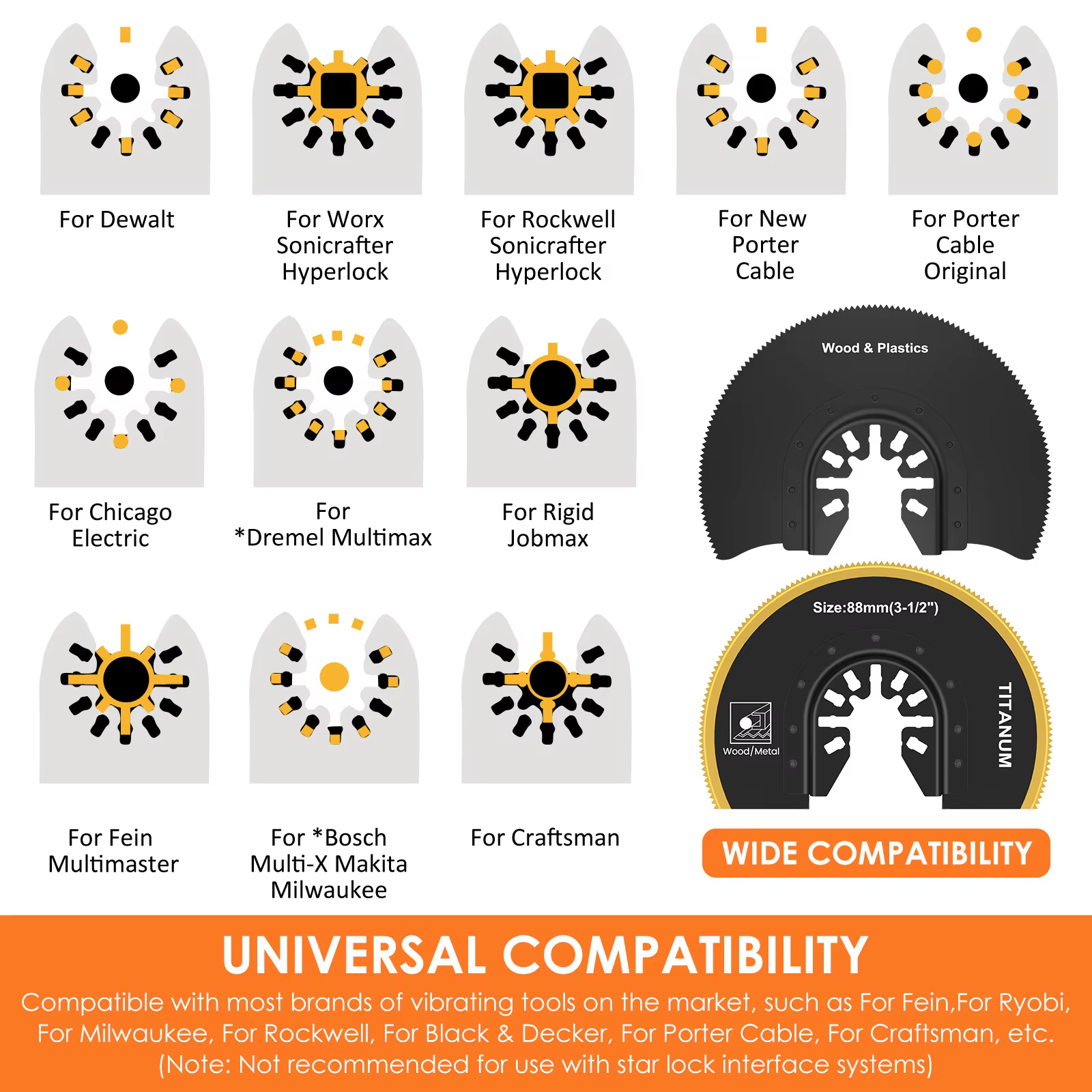 4/6 pièces lames de scie oscillantes multi-outils lame