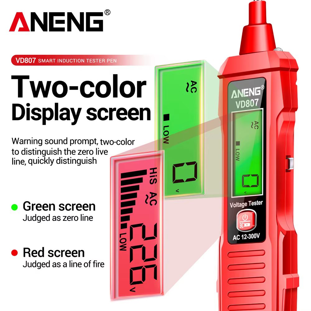 Stylo testeur de tension numérique ANENG VD807