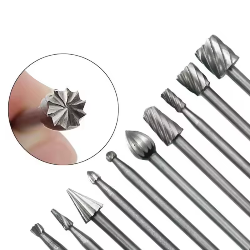 10 pièces ensemble travail du bois sculpture fraise pour Dremel fraisage rotatif fichier