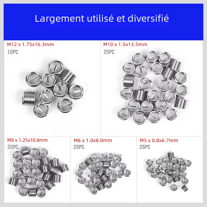 Outil de réparation de filetage M5 M6 M8 M10 M12