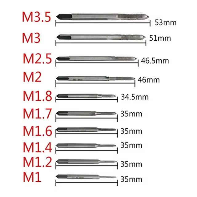 Micro Machine tarauds à vis M1-M3.5