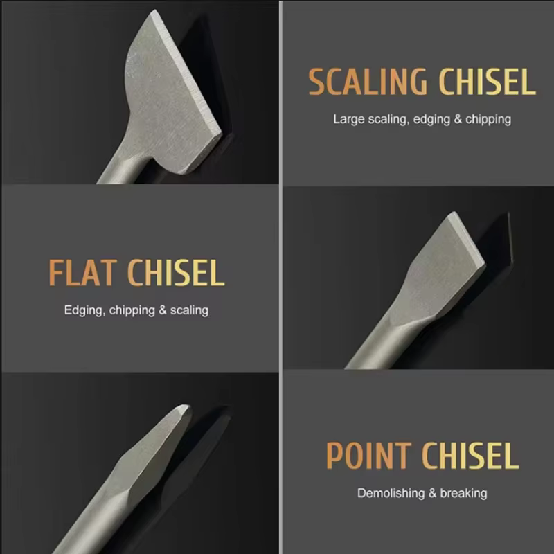 Ciseaux à pointe, à rainure et plats SDS PLUS pour marteau électrique, outils de maçonnerie, forets pour carrelage, ciment, béton, brique, pierre