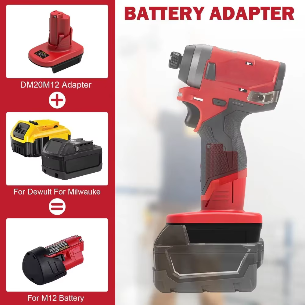 Adaptateur DM12M12 pour outils électriques Milwaukee 12V