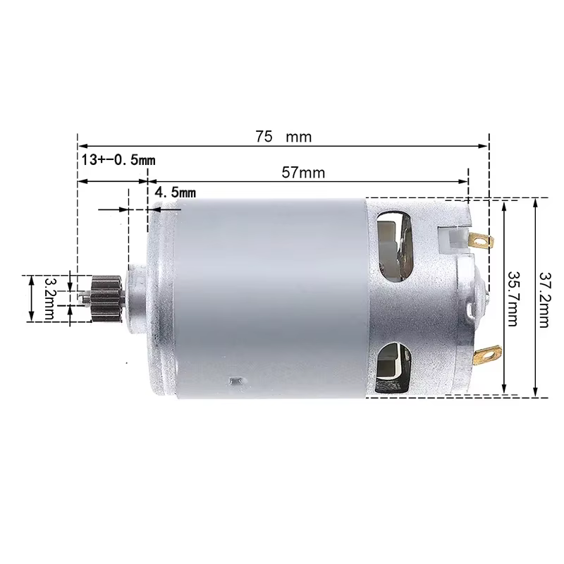 Moteur à engrenages à courant continu RS-550 9.6V 12V 14.4V 16.8V 18V 21V pour Makita DeWalt pour Bosch pour perceuse électrique Milwaukee tournevis
