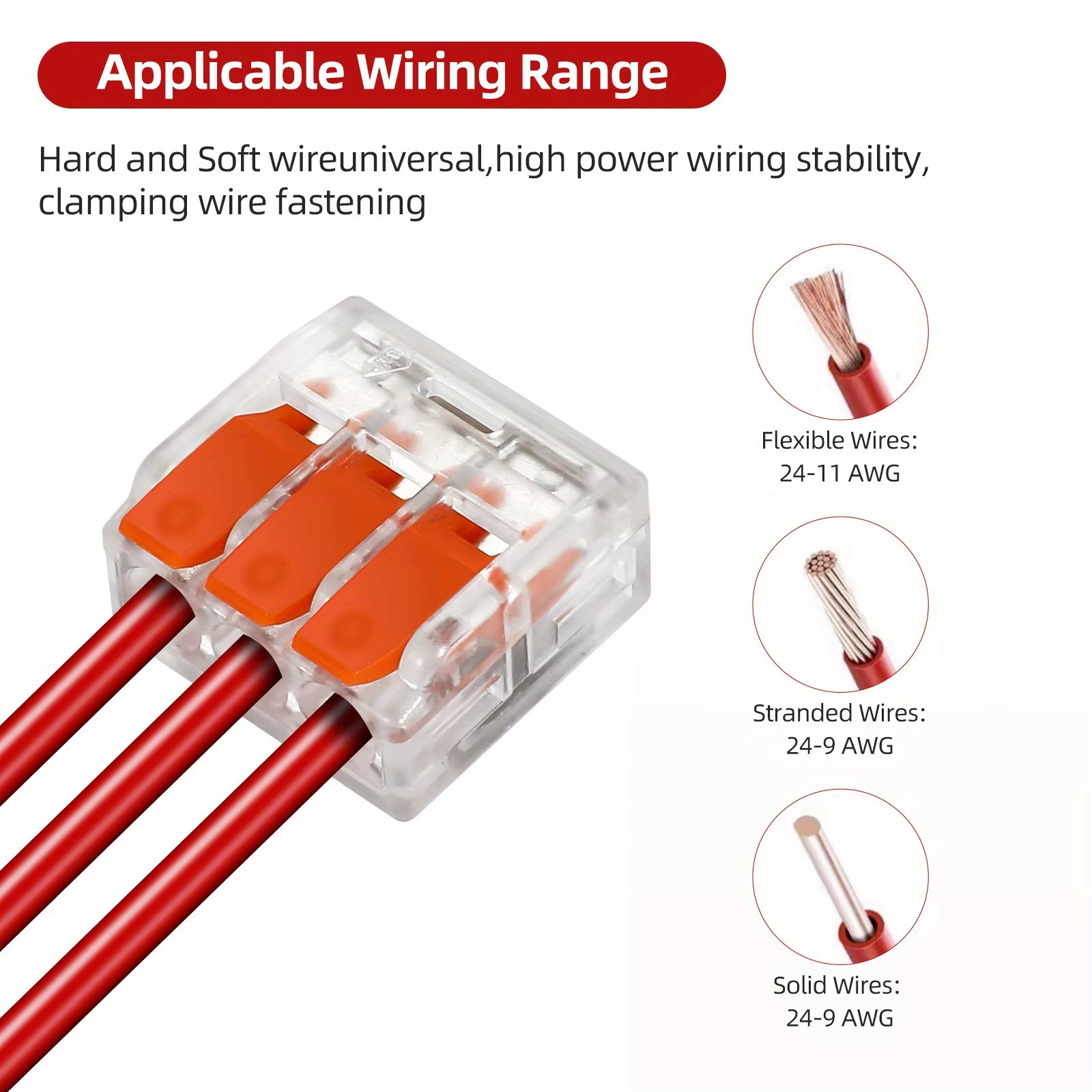 Connecteurs électriques rapides 50/100 pièces