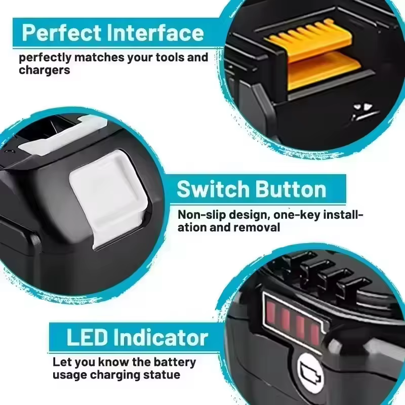 Batterie au lithium de remplacement 100% authentique Makita 3.0Ah 6Ah