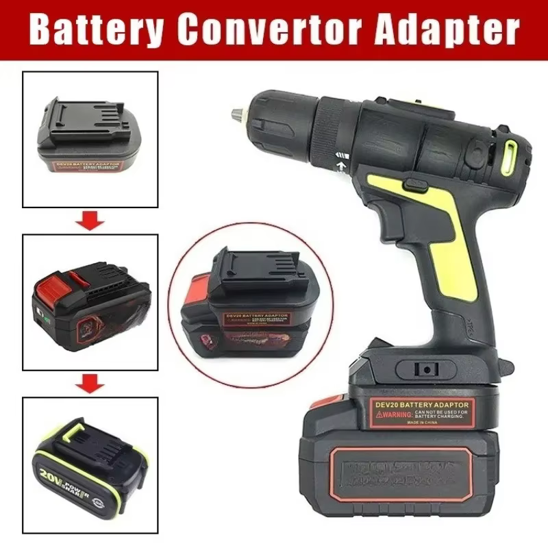 Pour Batteries au Lithium Dewalt/Milwaukee/Devon 18V 20V compatibles avec Worx 20V 5pin batterie outils électriques