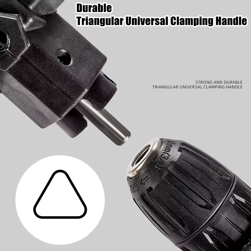 90 ° Adaptateur de perceuse à percussion à trois mâchoires
