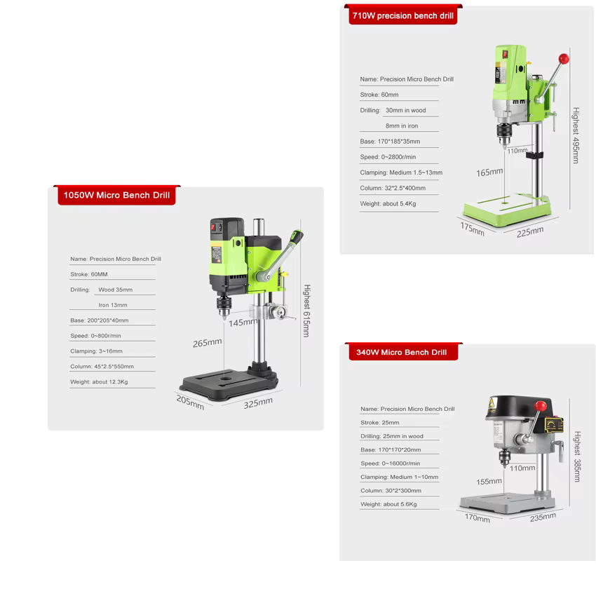 Mini perceuse de paillasse