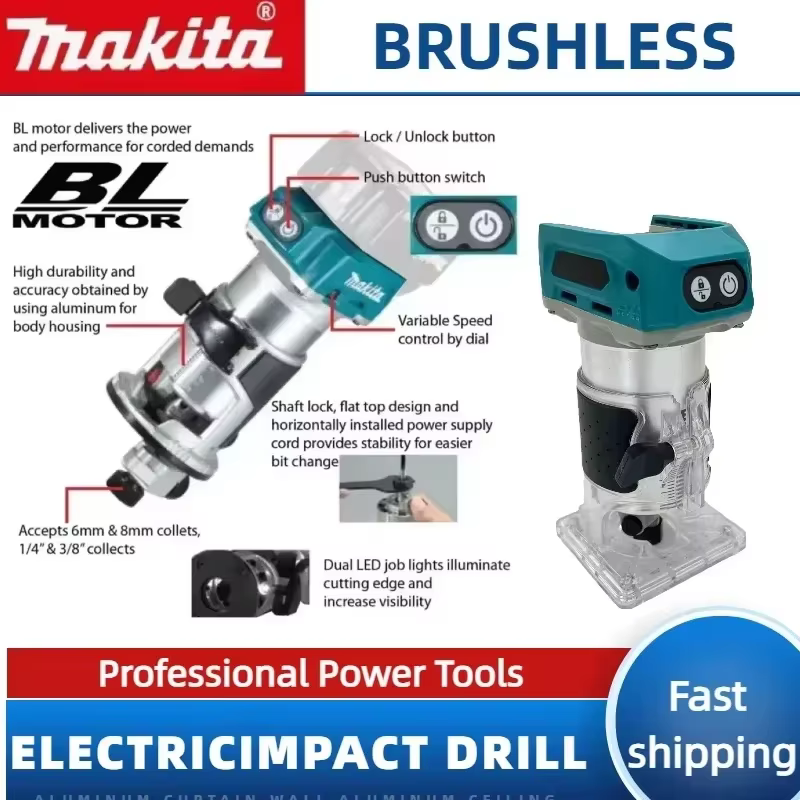 2026 Makita DRT50 18V Défonceuse compacte sans fil sans balais pour le fraisage de chants et le rainurage à usage professionnel
