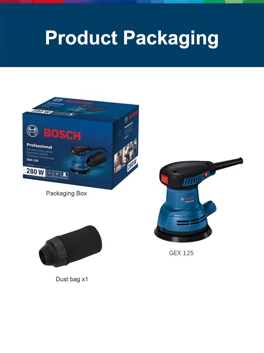 Ponceuse orbitale multifonctionnelle Bosch GEX125 280W / Meuleuse