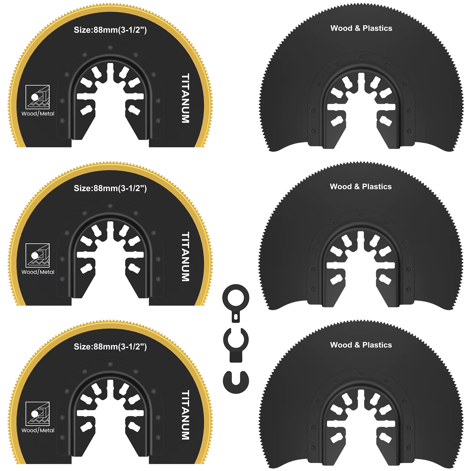 4/6 pièces lames de scie oscillantes multi-outils lame