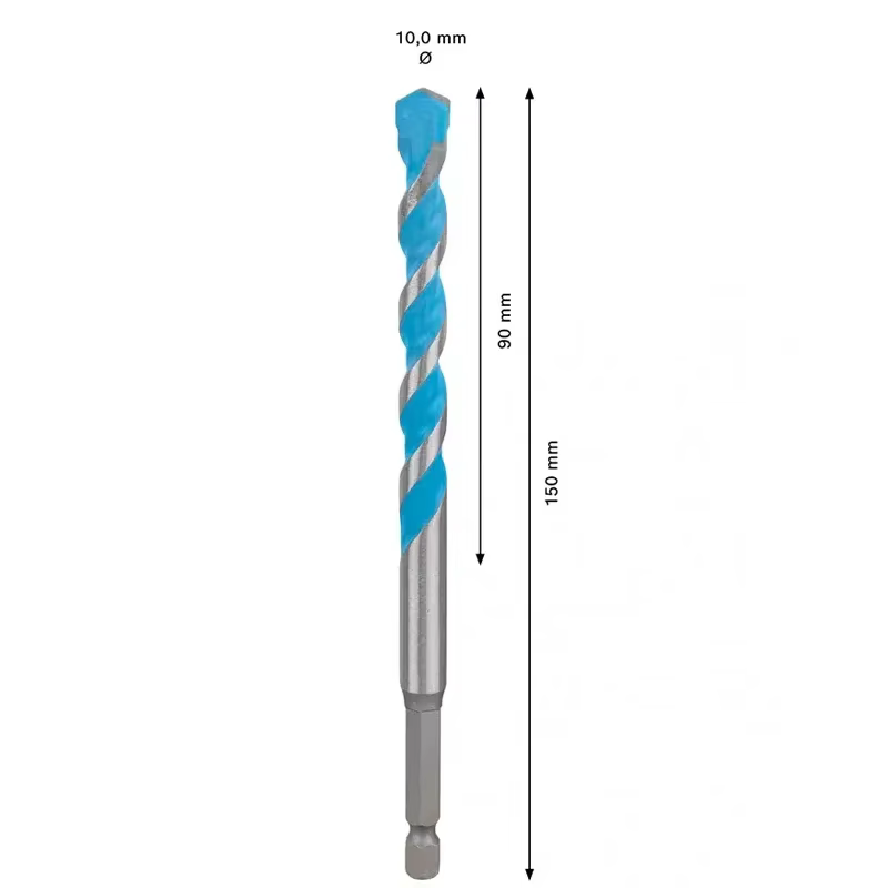 Foret à tige hexagonale Bosch Expert, pointe en carbure renforcée pour matériaux mixtes, compatible avec les perceuses à percussion et les marteaux rotatifs