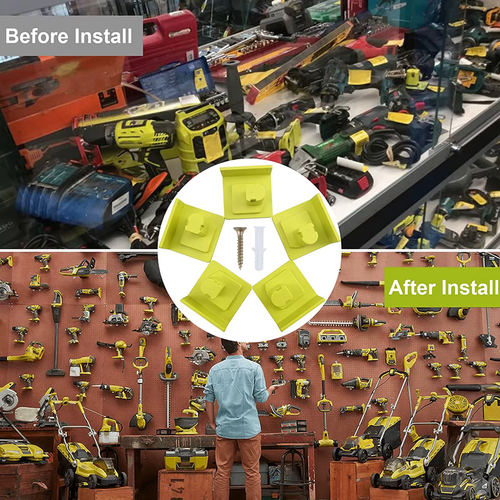 10/5 pièces porte-outil support de quai Compatible pour ryobi 18V
