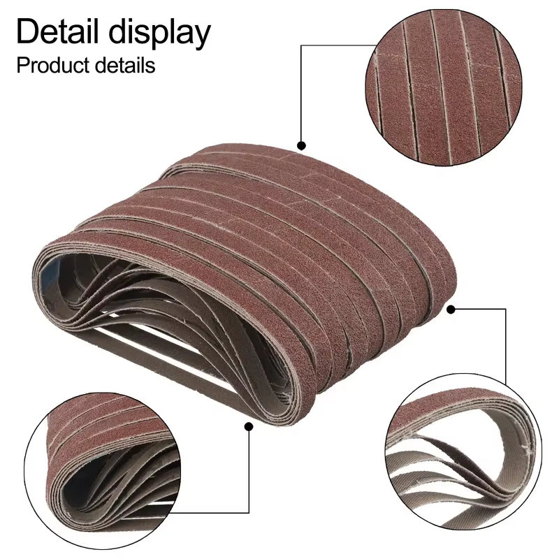 10 pièces de bandes abrasives pour ponceuse à bande